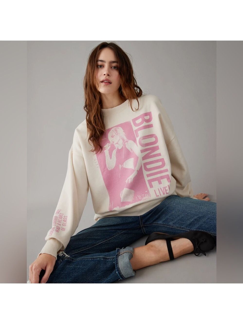 American Eagle Oversized Blondie Graphic Sweatshirt - Size XS